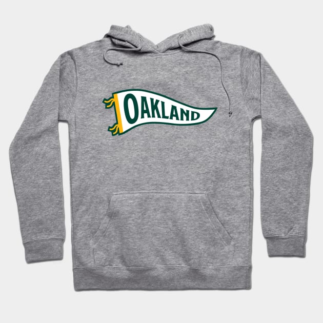 Oakland Pennant - Green Hoodie by KFig21